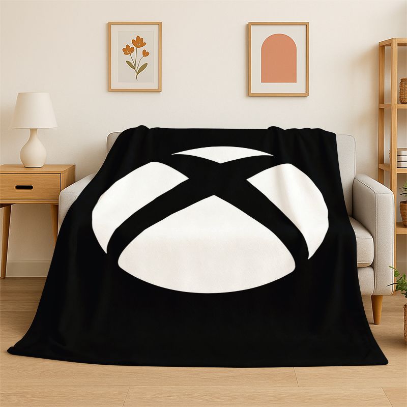 Retro Gaming Xbox - Cobertor de Flanela com Logo de