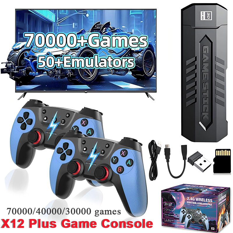 Retro Gaming Projector - Controle Retro X2 com 128GB e