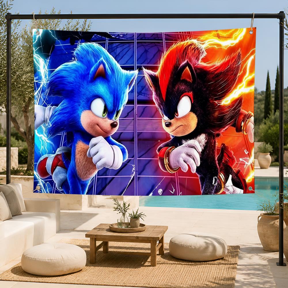 Retro Gaming Banner - Bandeiras do Sonic the Hedgehog para