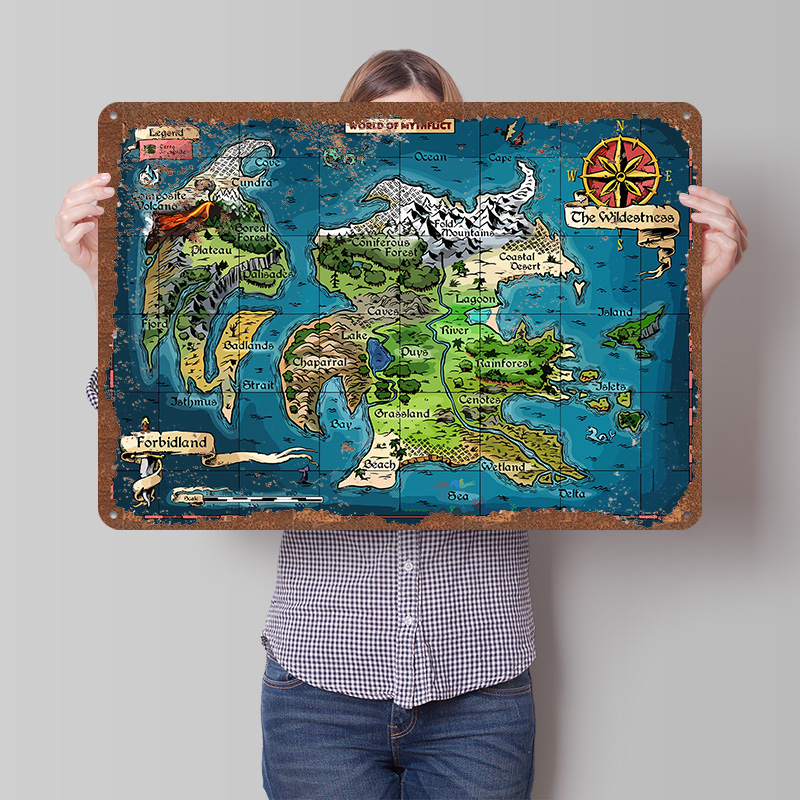 World Of Retro Gaming - Mapa de fantasia do mundo do