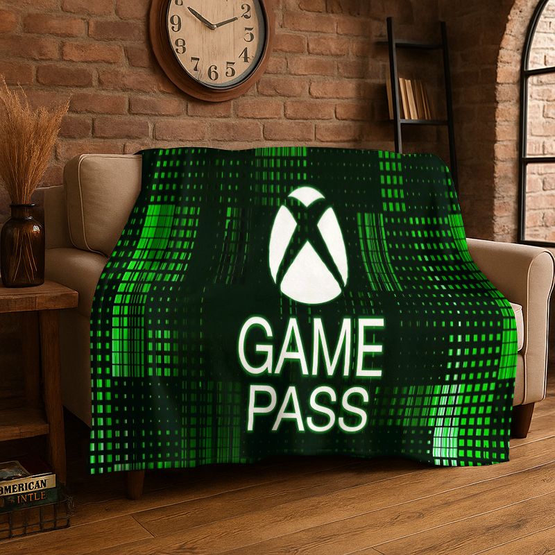 Retro Gaming Xbox - Cobertor de Flanela com Logo de