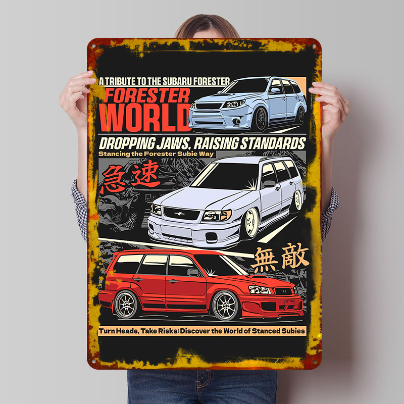 World Of Retro Gaming - Pôster Metálico Personalizado de Carro Esportivo
