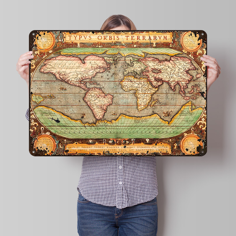 World Of Retro Gaming - Pôster Impresso de Mapa Antigo do