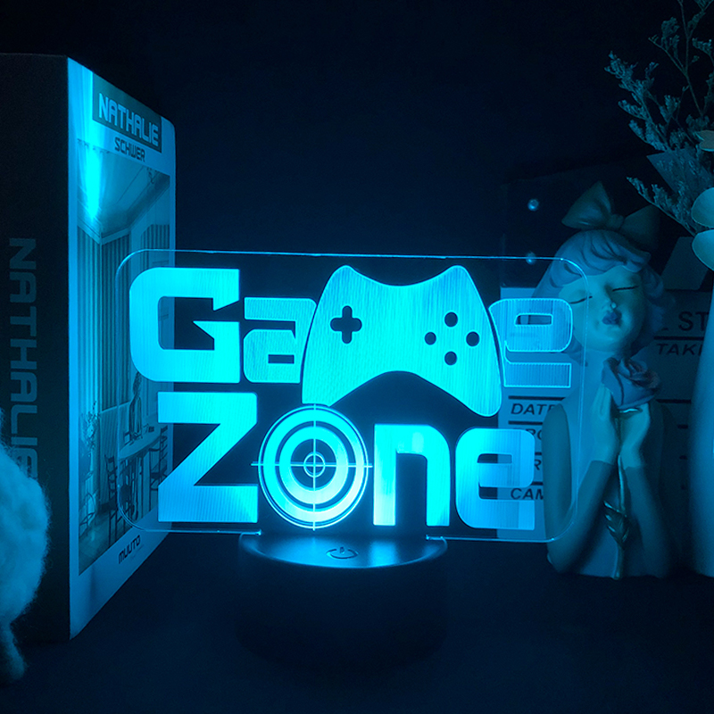 Retro Gaming Projector - LED RGB Gamer Night Light, Iluminação