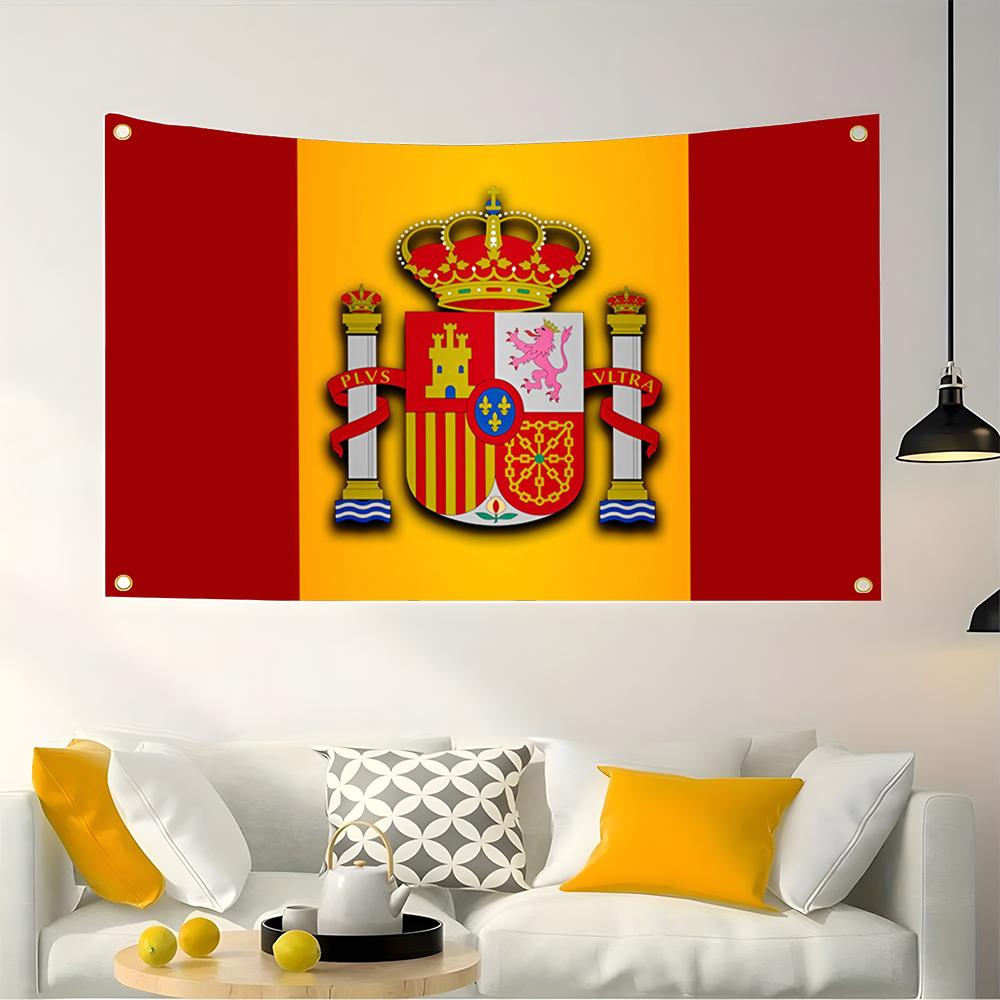 Retro Gaming Banner - 1PC Bandeira Retro da Espanha para