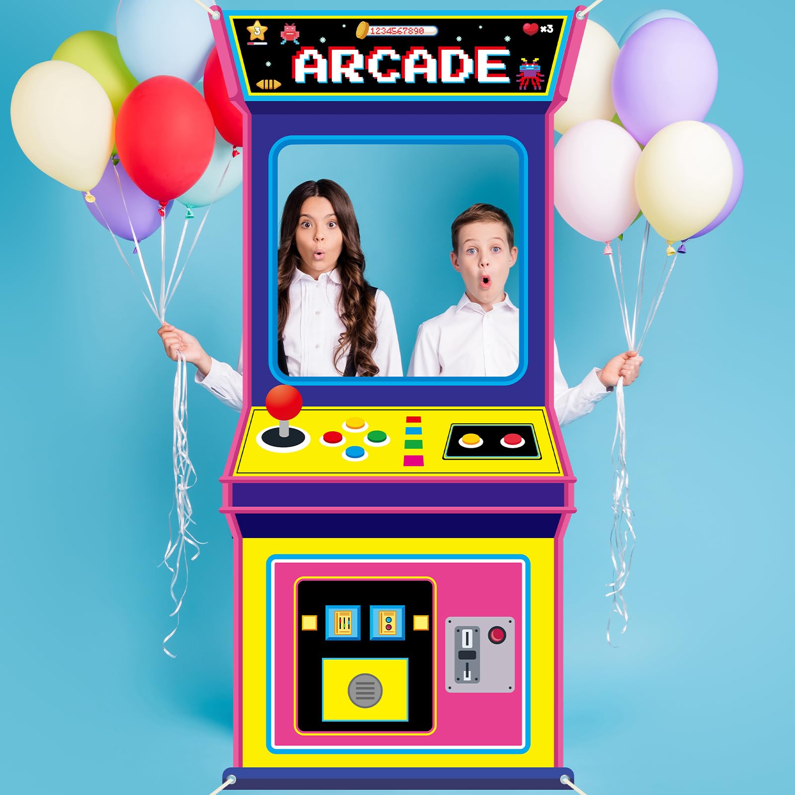 Fundo Fotográfico de Tecido co - Retro Gaming Banner avaliação e preço