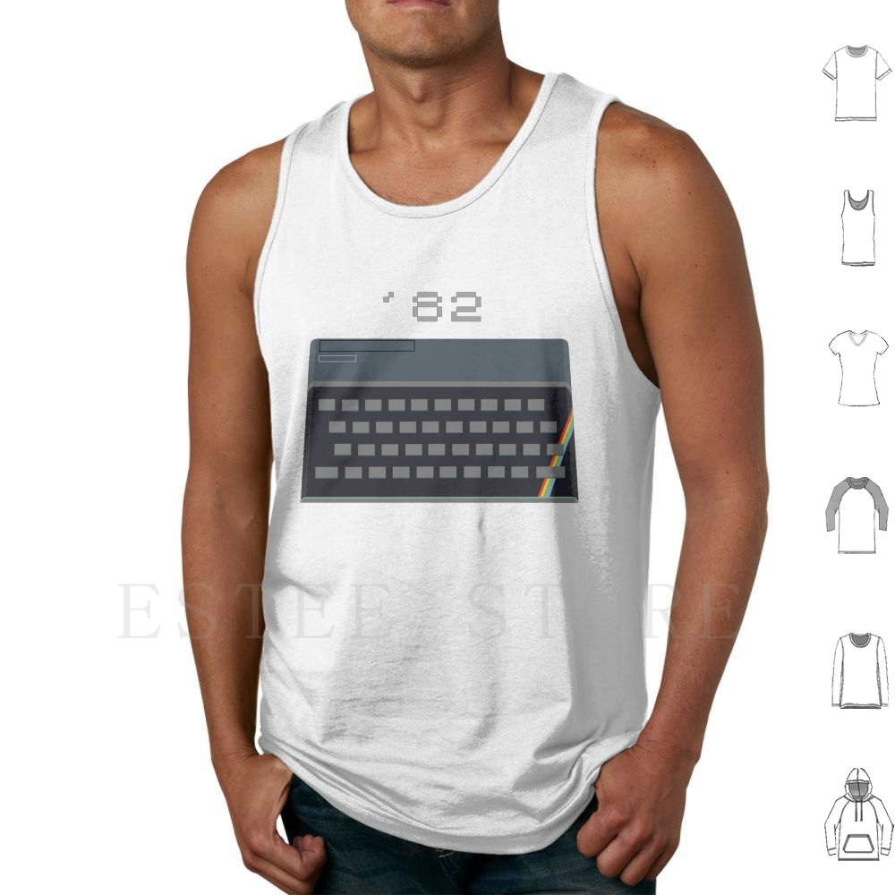 Camisetas sem mangas Spectrum- - Retro Gaming Zx Spectrum avaliação e preço
