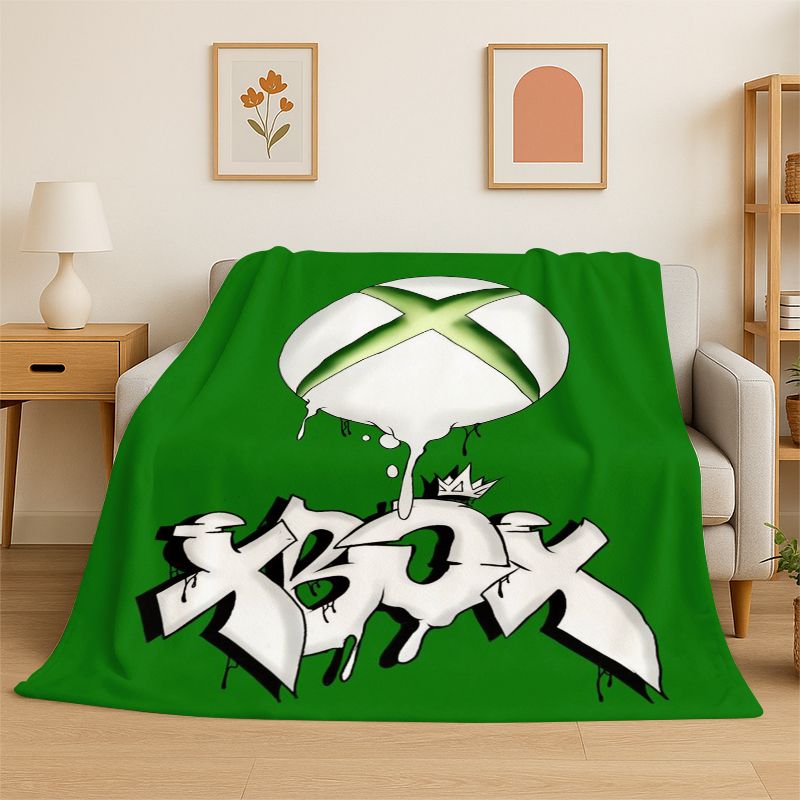 Cobertor de Flanela com Logo d - Retro Gaming Xbox avaliação e preço