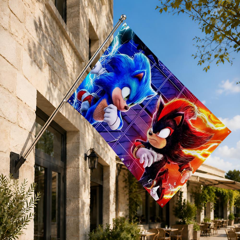 Bandeiras do Sonic the Hedgeho - Retro Gaming Banner avaliação e preço