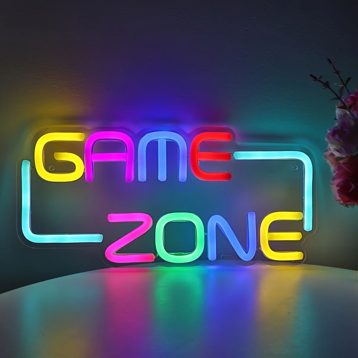 Zona de jogo neon led sinal pa - Retro Gaming Projector avaliação e preço