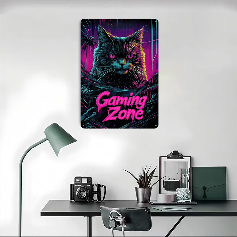 Placa de Metal Decorativa Gami - Retro Gaming At avaliação e preço
