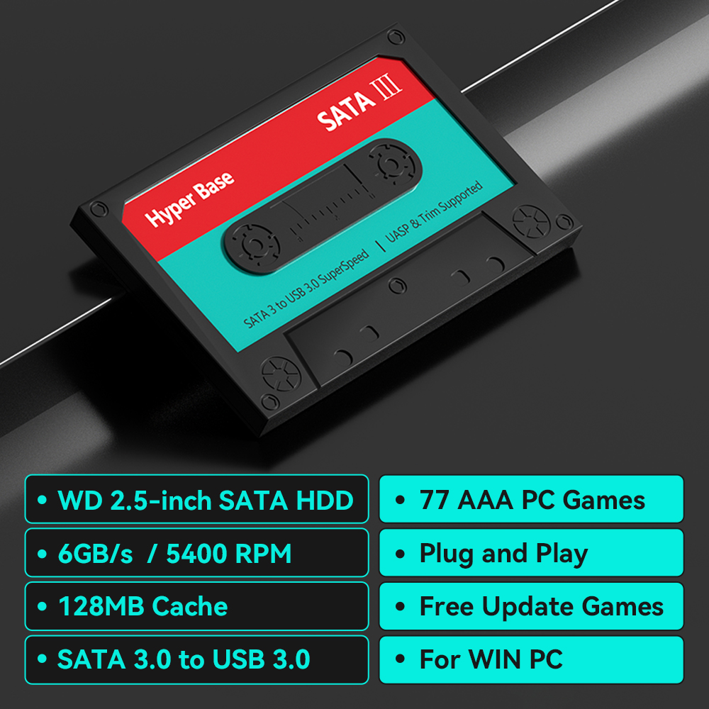 Disco Rígido de 2TB para Jogos - Retro Gaming Projector avaliação e preço