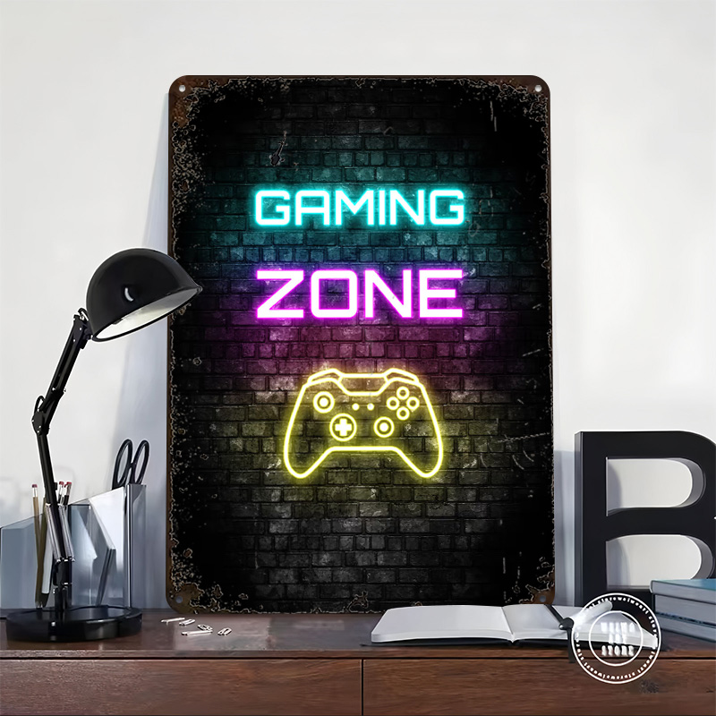 Zona de jogo sinal de néon em  - Retro Gaming Zone avaliação e preço